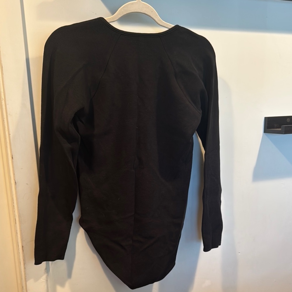 Good American Ribbed Black Long Sleeve Bodysuit XL - Picture 5 of 5